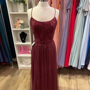 Amsale Embroidered Tulle Dress Size 12